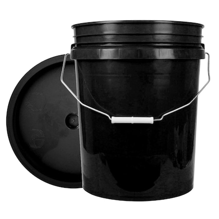 Bucket, 12 In H, Black